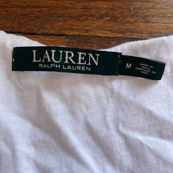 Ralph Lauren White Embroidered V-Neck Midi Dress - Picture 3 of 7